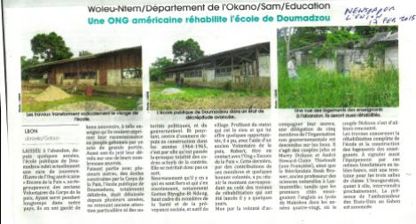 Gabon's national newspaper, February 17, 2015
